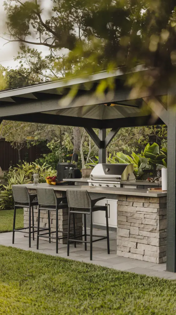 Covered BBQ Spaces: 27 Outdoor BBQ Area With Roof Ideas to Elevate Your Space
