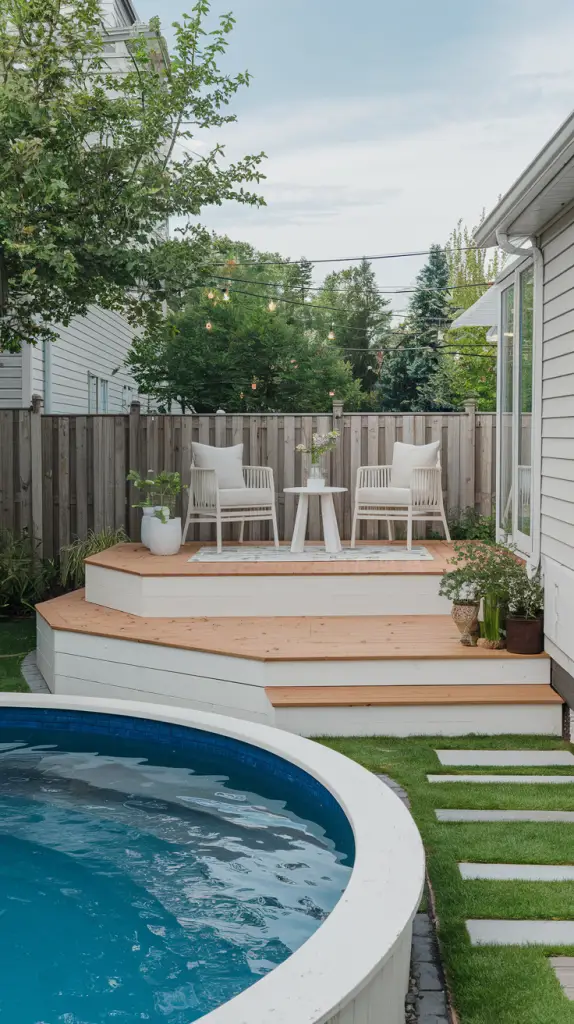 Stylish and Functional: 28 Above Ground Pool Deck Designs You’ll Love