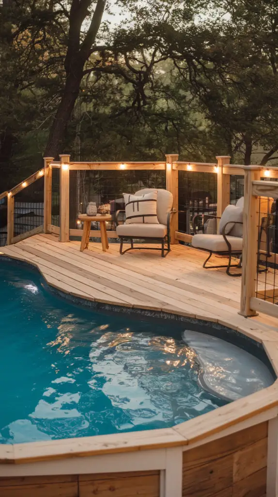 Stylish and Functional: 28 Above Ground Pool Deck Designs You’ll Love