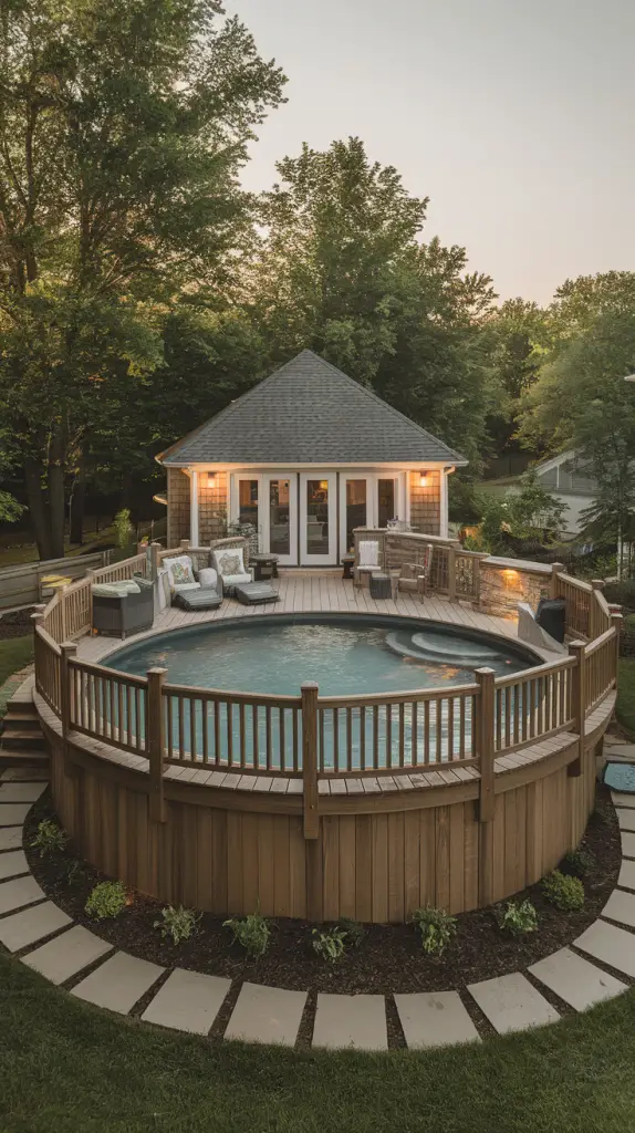 Stylish and Functional: 28 Above Ground Pool Deck Designs You’ll Love