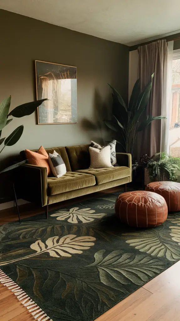 27 Dark Green Living Room Ideas That Are Simply Gorgeous
