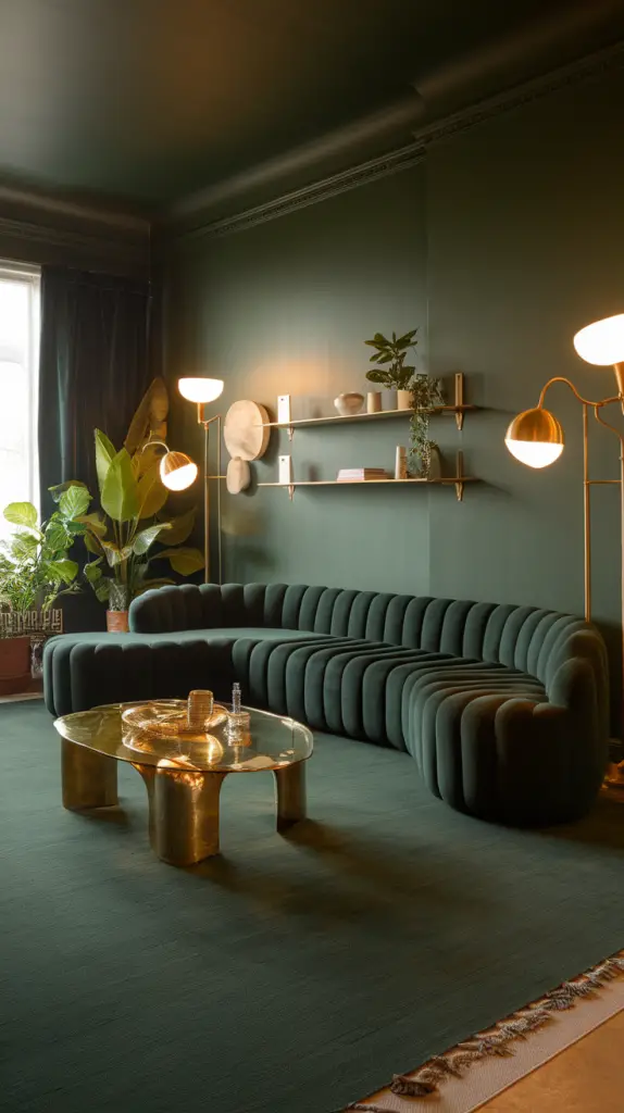 27 Dark Green Living Room Ideas That Are Simply Gorgeous