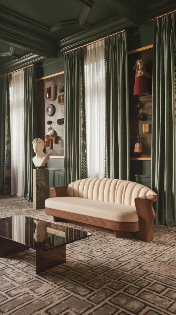 27 Dark Green Living Room Ideas That Are Simply Gorgeous