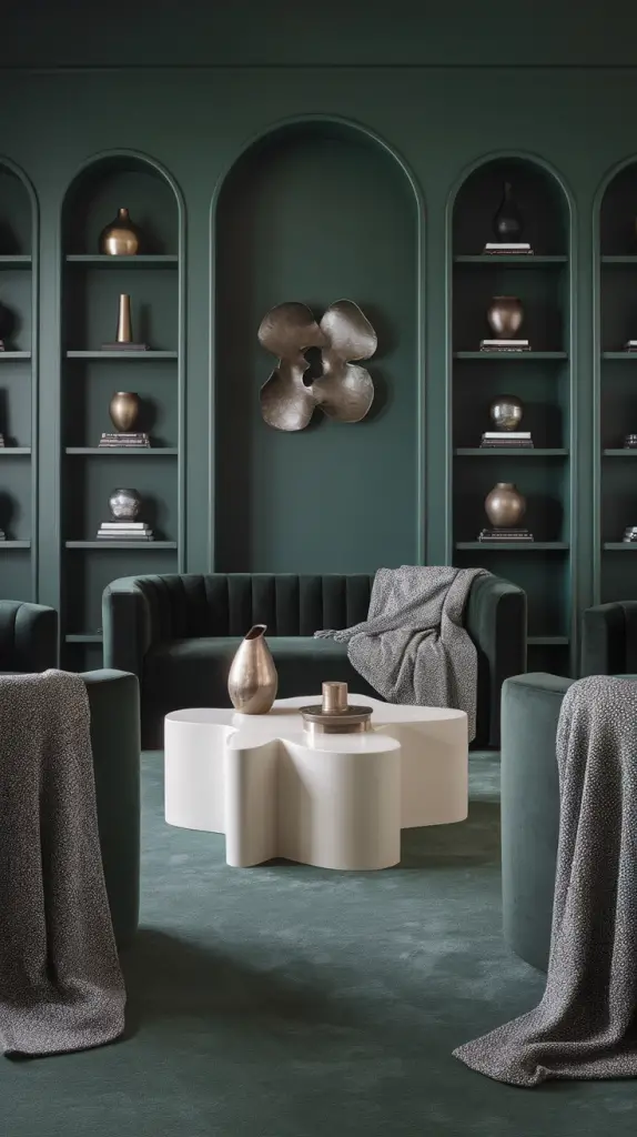 27 Dark Green Living Room Ideas That Are Simply Gorgeous