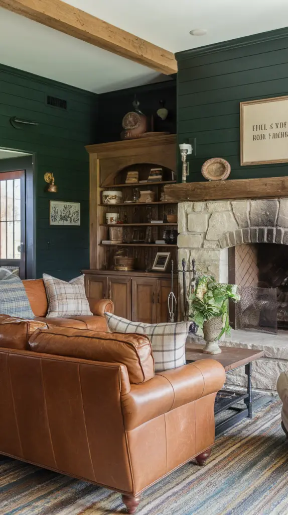 27 Dark Green Living Room Ideas That Are Simply Gorgeous