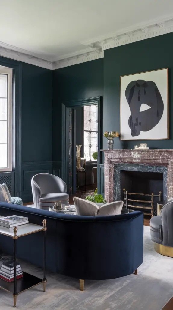 27 Dark Green Living Room Ideas That Are Simply Gorgeous