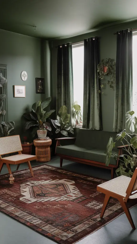 27 Dark Green Living Room Ideas That Are Simply Gorgeous