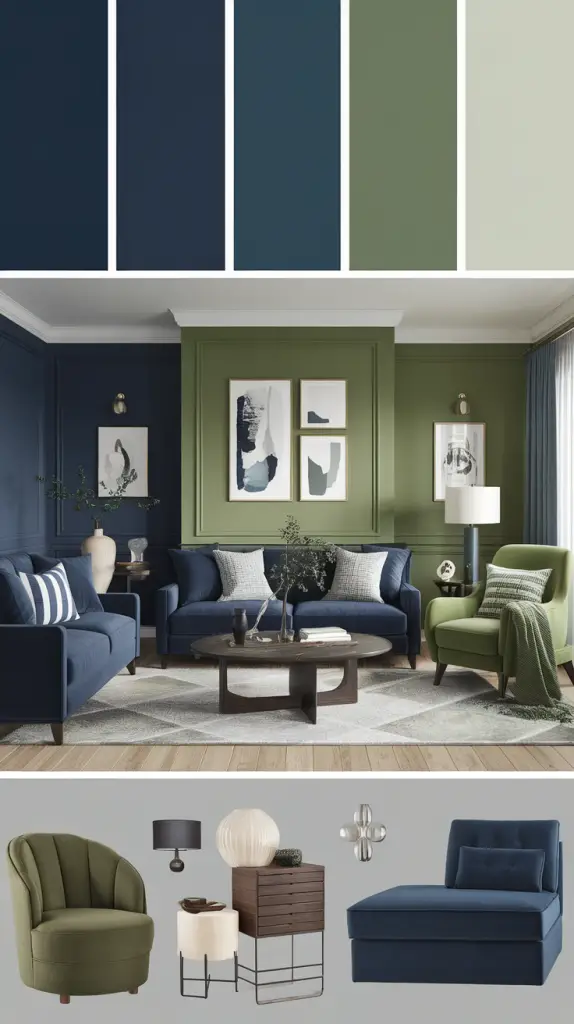 28 Blue And Green Living Room Ideas That Will Refresh Your Space