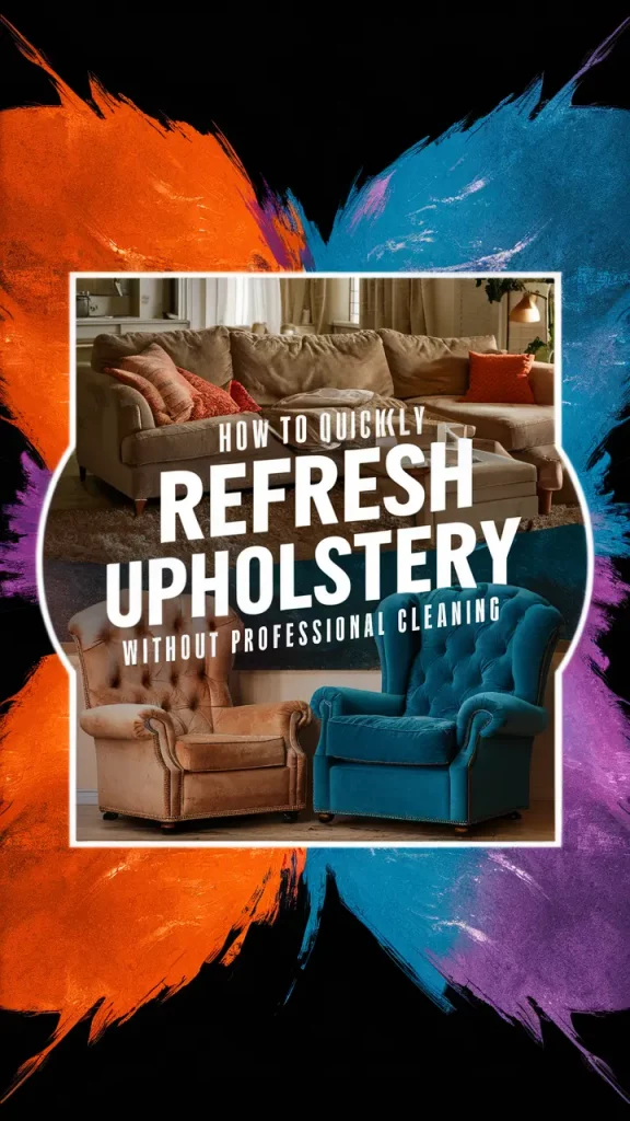 How to Quickly Refresh Upholstery Without Professional Cleaning