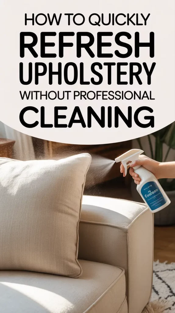 How to Quickly Refresh Upholstery Without Professional Cleaning