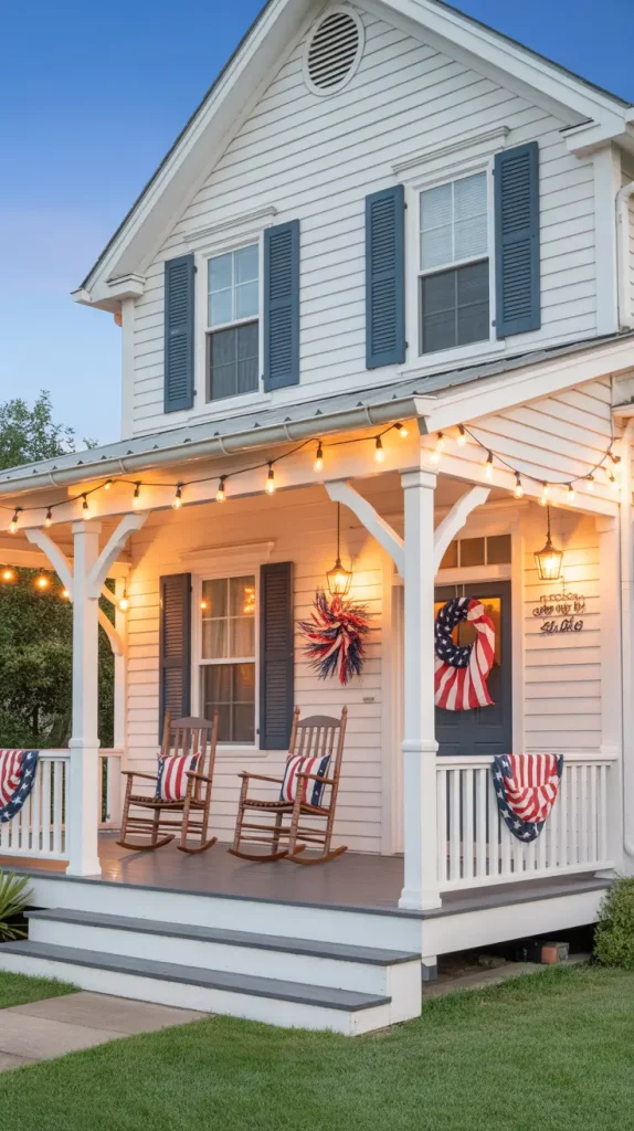4th of July House with an American Flag — Bright Decor and Cozy Ideas
