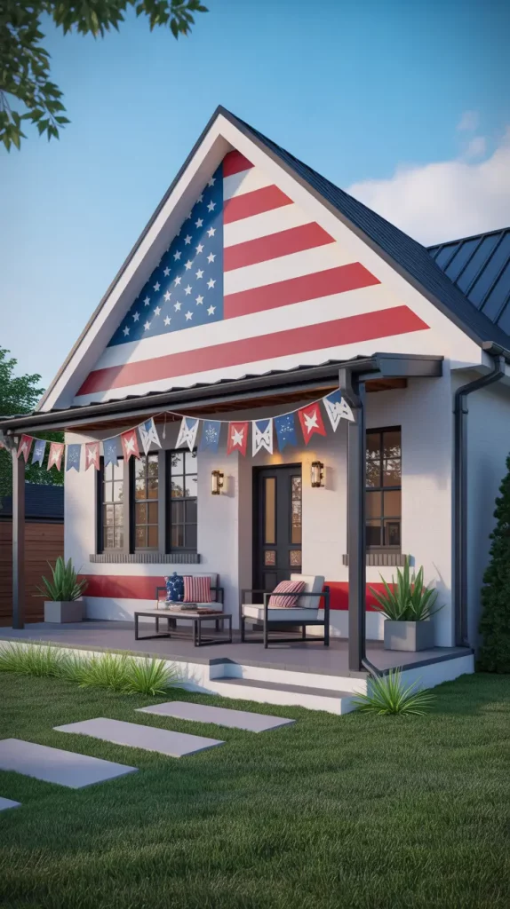 4th of July House with an American Flag — Bright Decor and Cozy Ideas