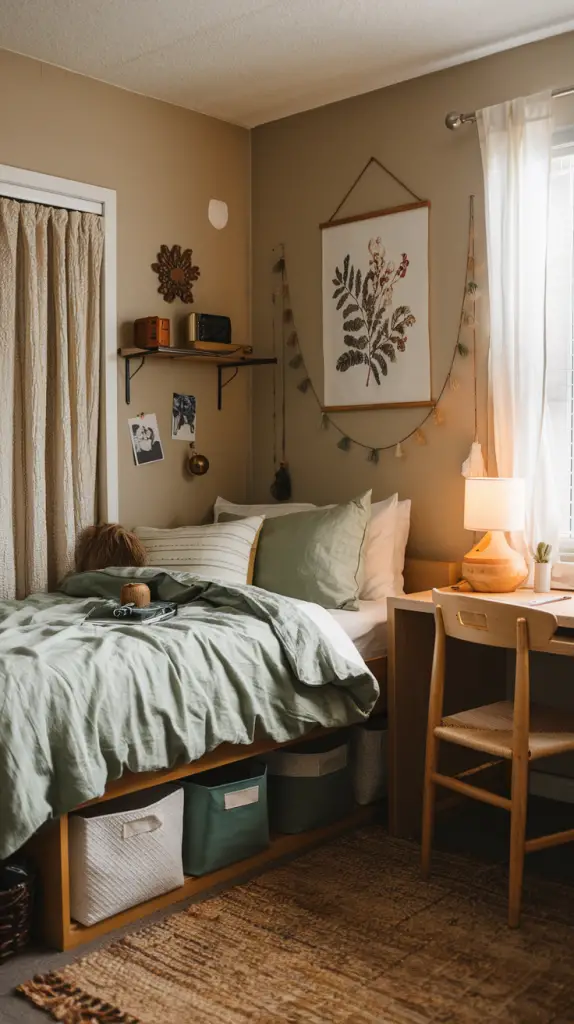 Earthy Dorm Room Ideas 2025: 27 Cozy & Modern Layouts for College Style
