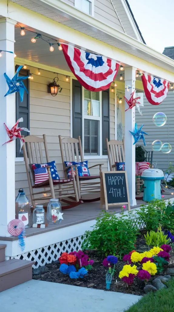 4th of July House with an American Flag — Bright Decor and Cozy Ideas
