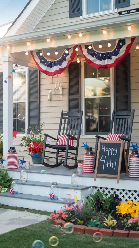 4th of July House with an American Flag — Bright Decor and Cozy Ideas