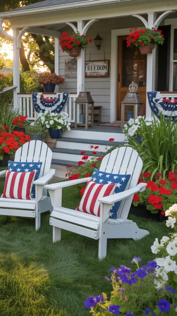 4th of July House with an American Flag — Bright Decor and Cozy Ideas