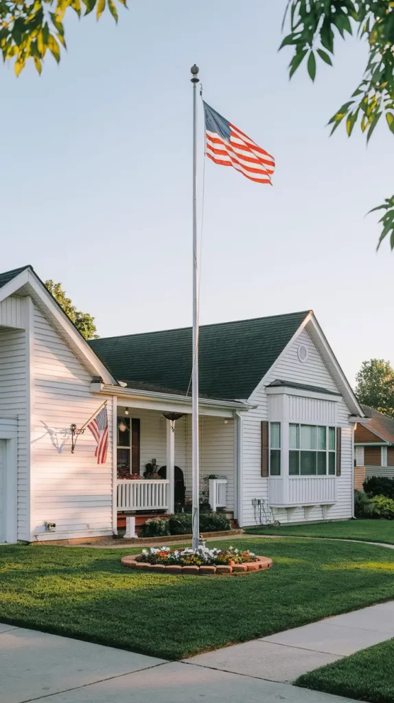 4th of July House with an American Flag — Bright Decor and Cozy Ideas