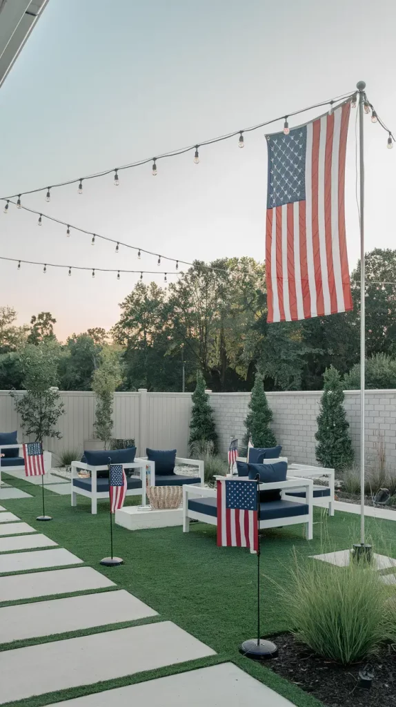 4th of July House with an American Flag — Bright Decor and Cozy Ideas