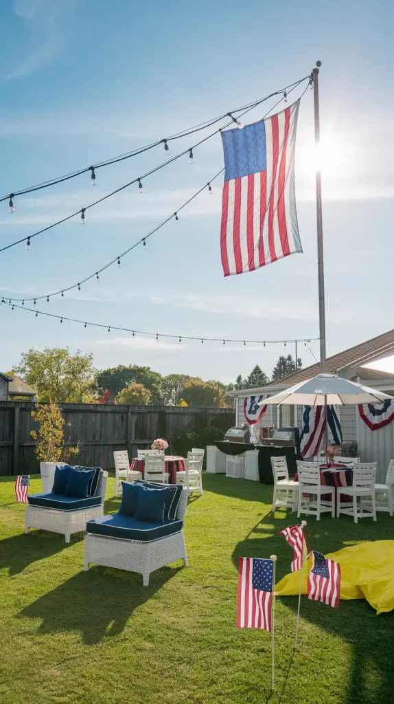 4th of July House with an American Flag — Bright Decor and Cozy Ideas