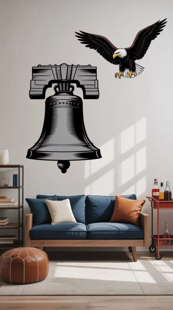 4th of July Americana Inspired Wall Decals for Stylish 2025 Celebrations