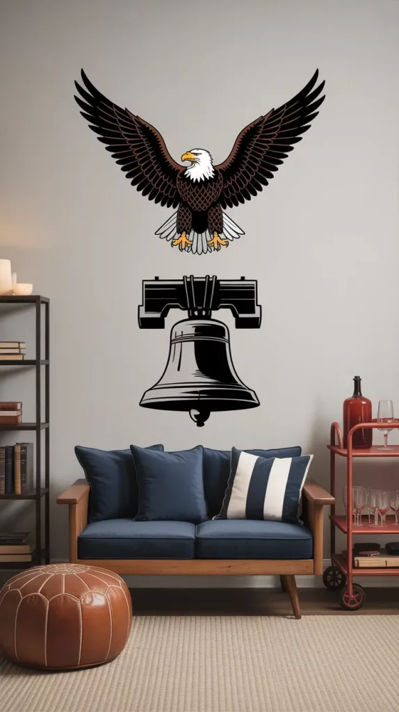 4th of July Americana Inspired Wall Decals for Stylish 2025 Celebrations