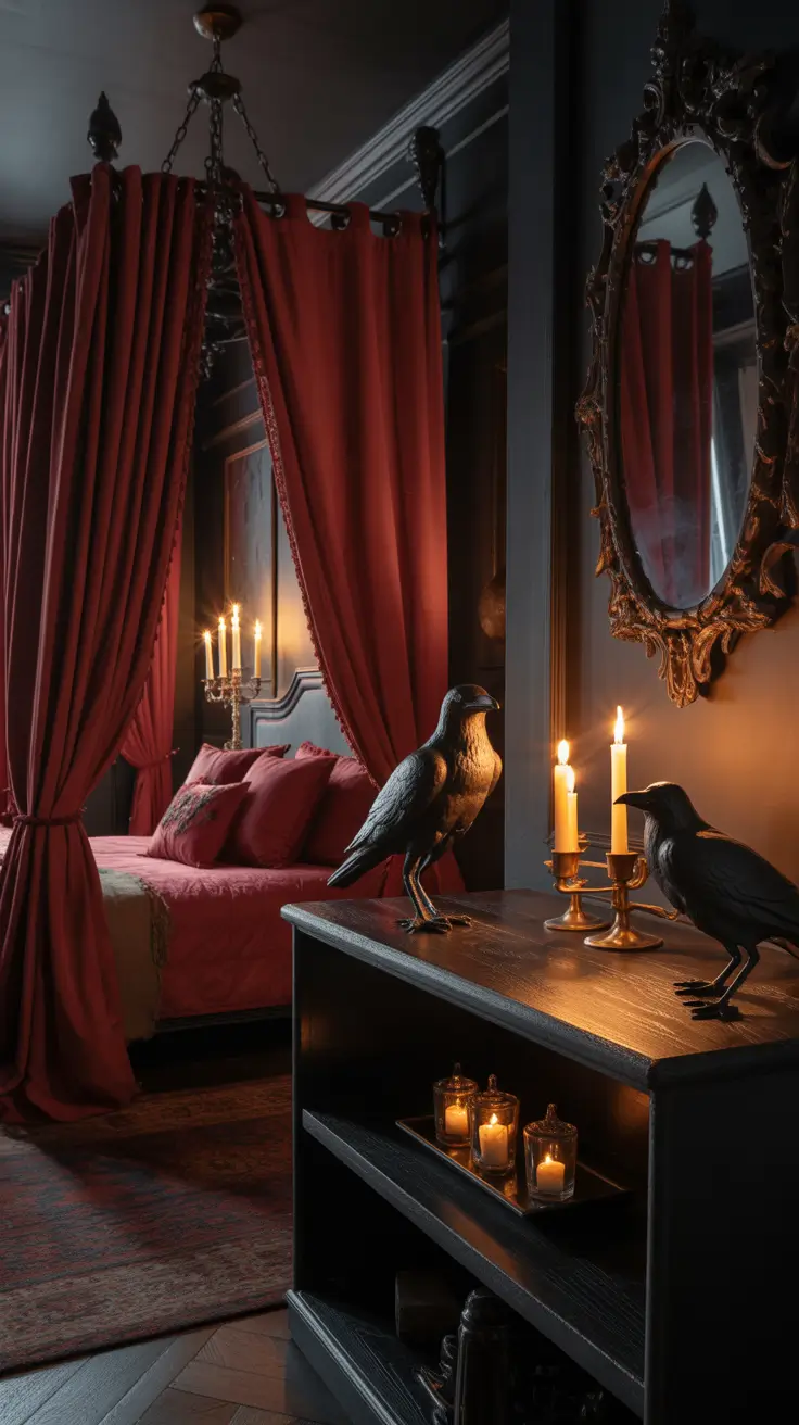 halloween bedroom decor 2025 Gothic Halloween Bedrooms That Are Hauntingly Beautiful
