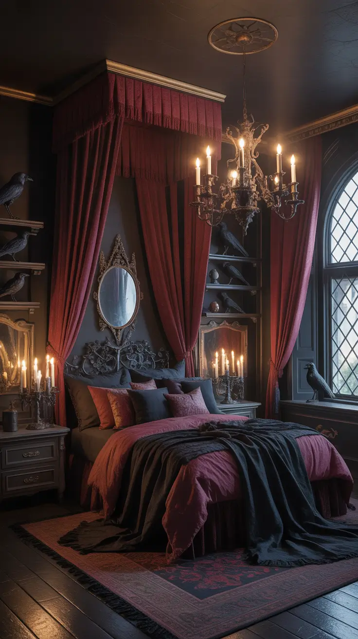 halloween bedroom decor 2025 Gothic Halloween Bedrooms That Are Hauntingly Beautiful