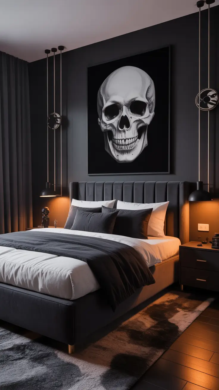 halloween bedroom decor 2025 Black Halloween Bedroom Statements That Wow