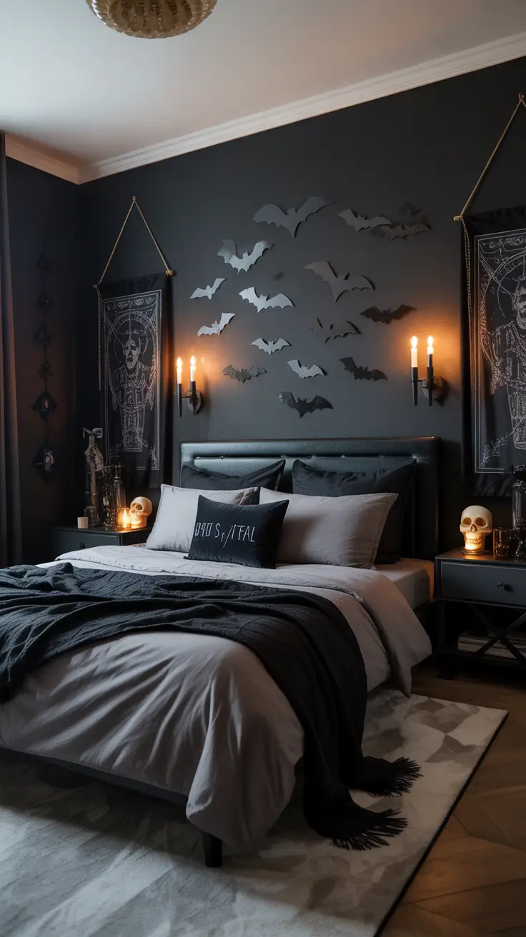 halloween bedroom decor 2025 Aesthetic Dark Bedrooms With Just Enough Spook