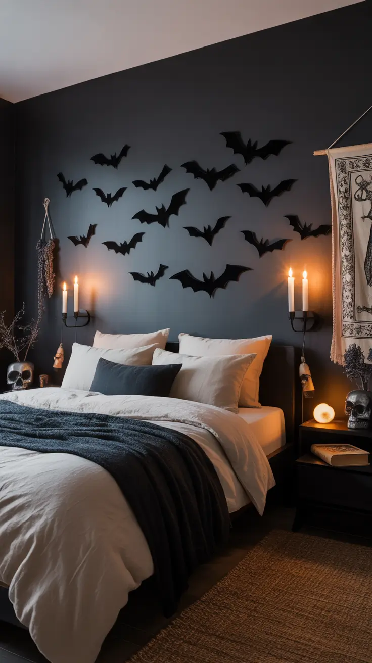 halloween bedroom decor 2025 Aesthetic Dark Bedrooms With Just Enough Spook
