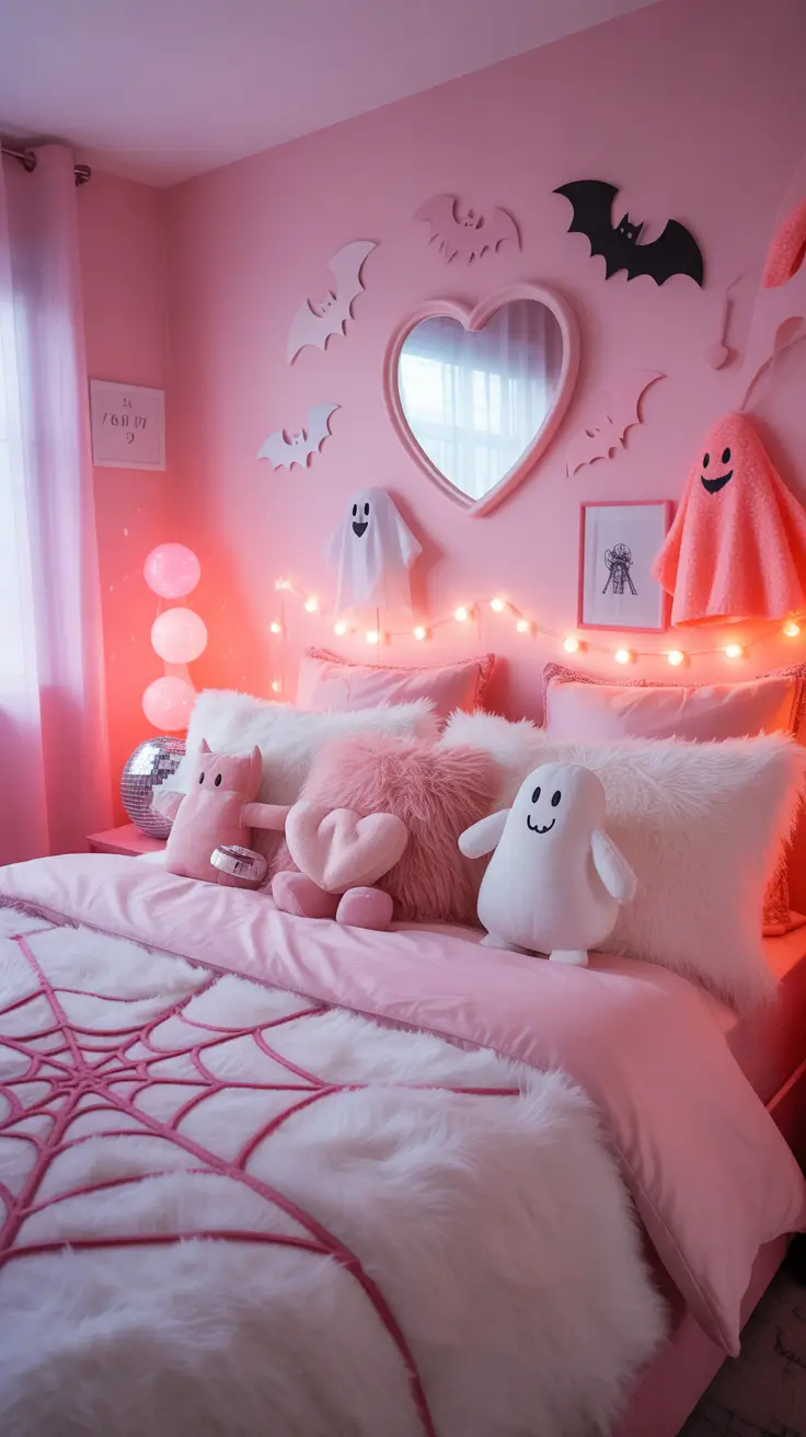 halloween bedroom decor 2025 Pink Halloween Bedroom Decor That’s Unexpectedly Cute