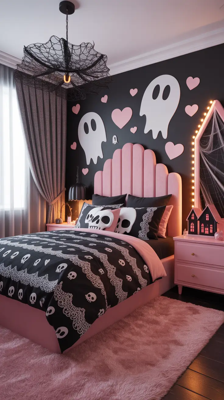 halloween bedroom decor 2025 Girly Halloween Bedroom Ideas That Still Feel Scary