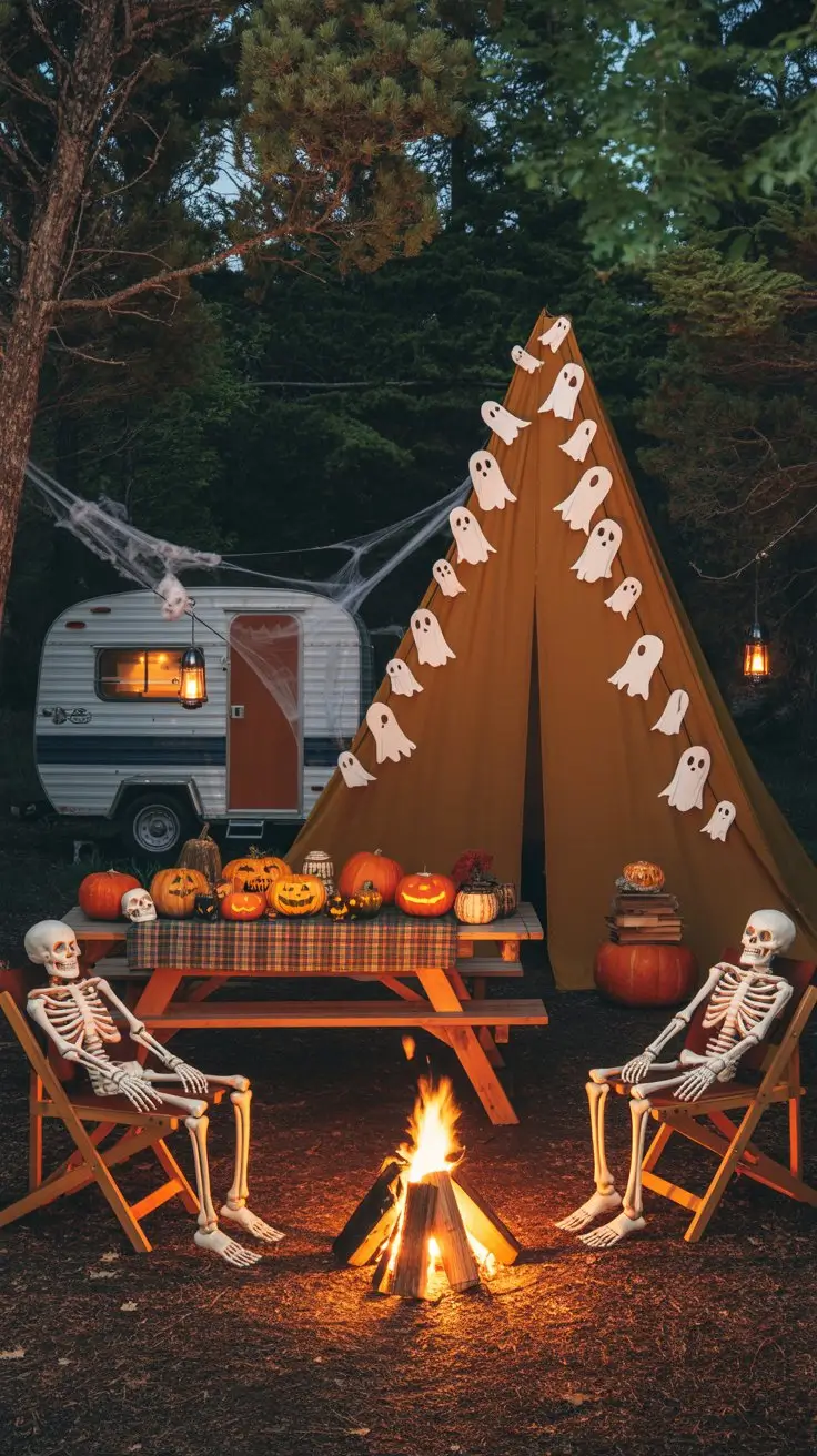 Camp site Halloween Decor 2025