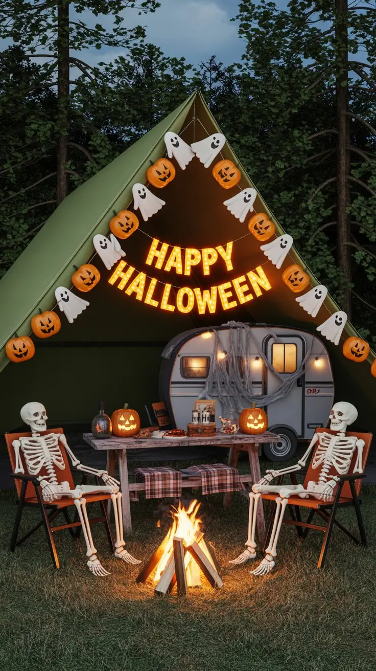 Camp site Halloween Decor 2025