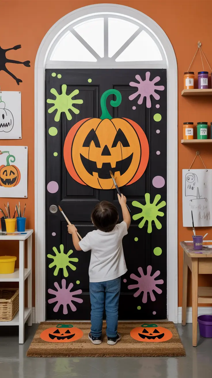 halloween door hangers ideas 2025 DIY Halloween Door Mats That Match Your Hanger