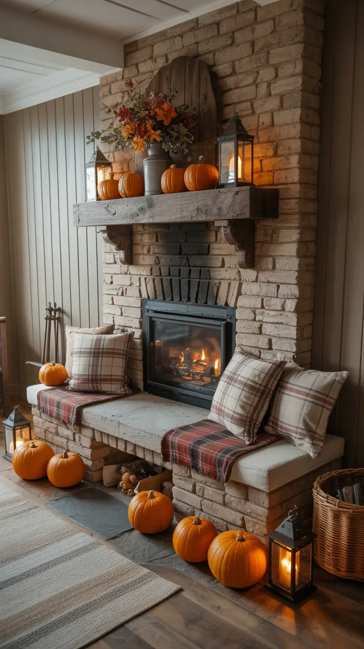 halloween fireplace decor ideas 2025 Hearth-Focused Halloween Charm