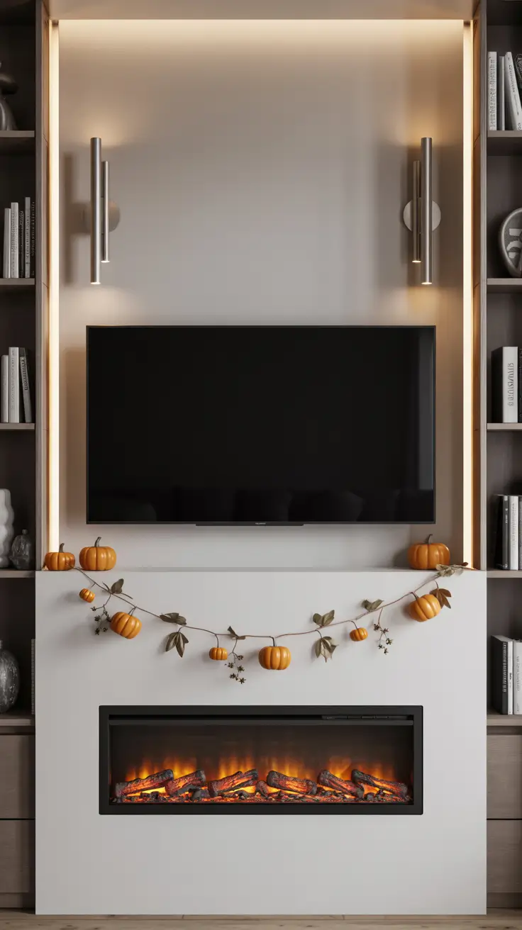 halloween fireplace decor ideas 2025 Halloween Fireplace Ideas With TV Above