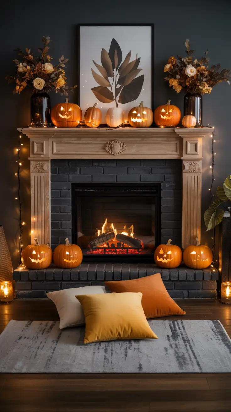 halloween fireplace decor ideas 2025 Front Of Fireplace Decor That Stuns