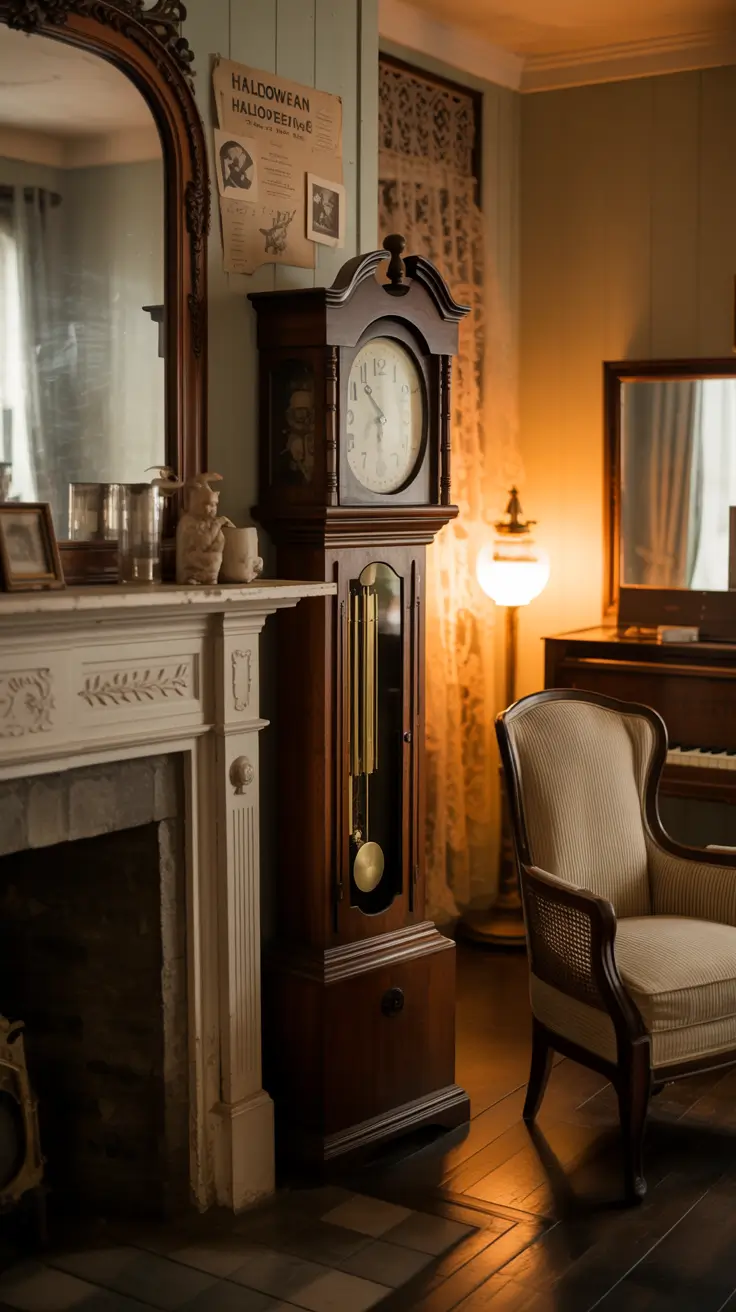 halloween fireplace decor ideas 2025 Vintage Halloween Fireplace Looks That Charm