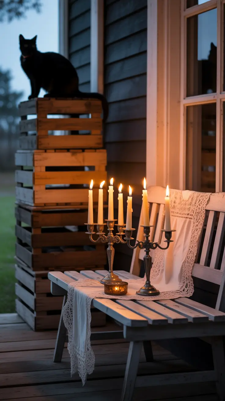 Halloween Front Porch Decor Ideas 2025 Vintage-Inspired Front Porch Halloween Elegance