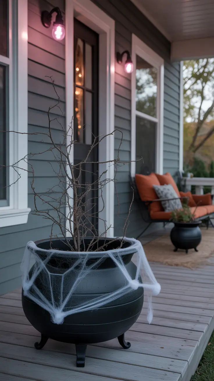 Halloween Front Porch Decor Ideas 2025 DIY Halloween Planter Ideas With a Creepy Twist