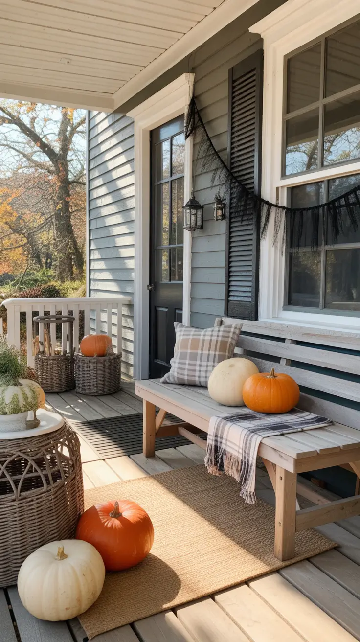 Halloween Front Porch Decor Ideas 2025 Fall and Halloween Porch Combo for the Whole Season