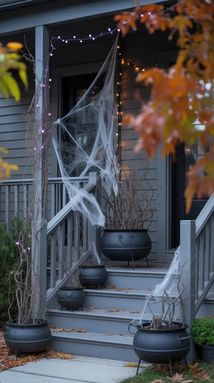 Halloween Front Porch Decor Ideas 2025 DIY Halloween Planter Ideas With a Creepy Twist