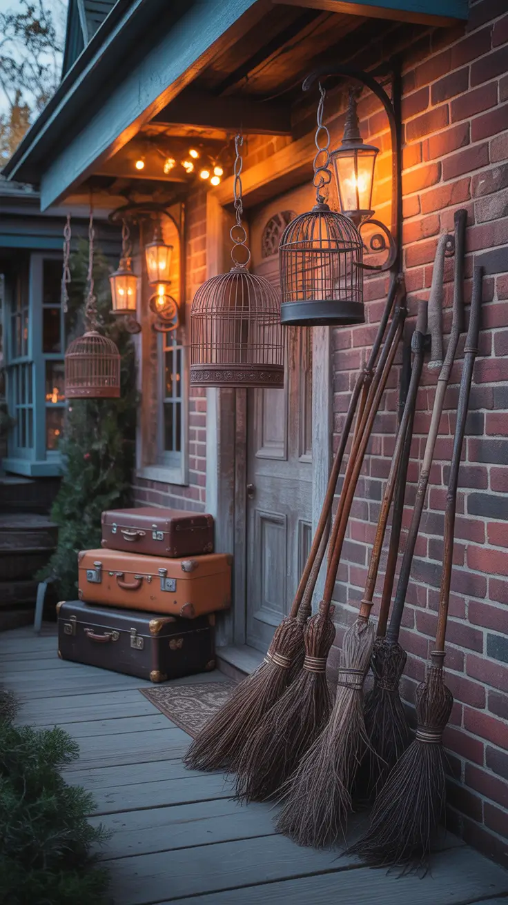 Halloween Front Porch Decor Ideas 2025 Harry Potter-Themed Halloween Porch Setup