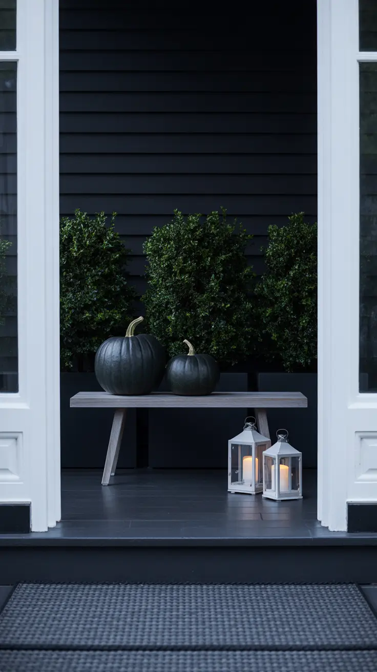 Halloween Front Porch Decor Ideas 2025 Classy Halloween Porch With Monochrome Elements
