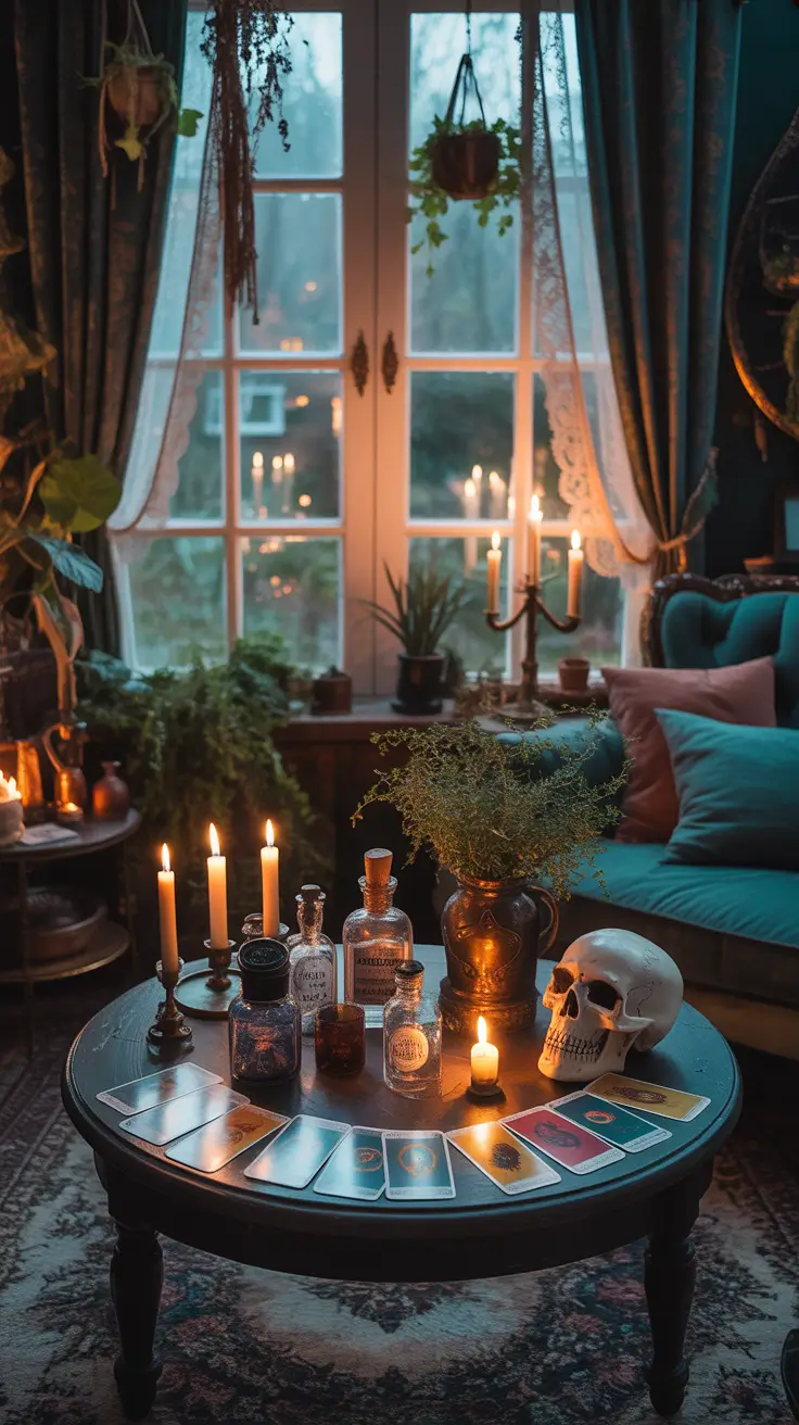 halloween home decor ideas 2025 Witchy Halloween Decor for a Magical Living Room