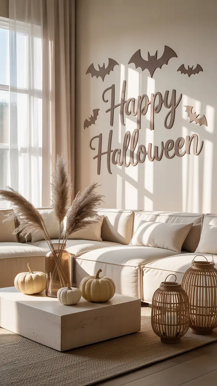 halloween home decor ideas 2025 Spooky-Chic Living Room Makeover for Halloween 2025