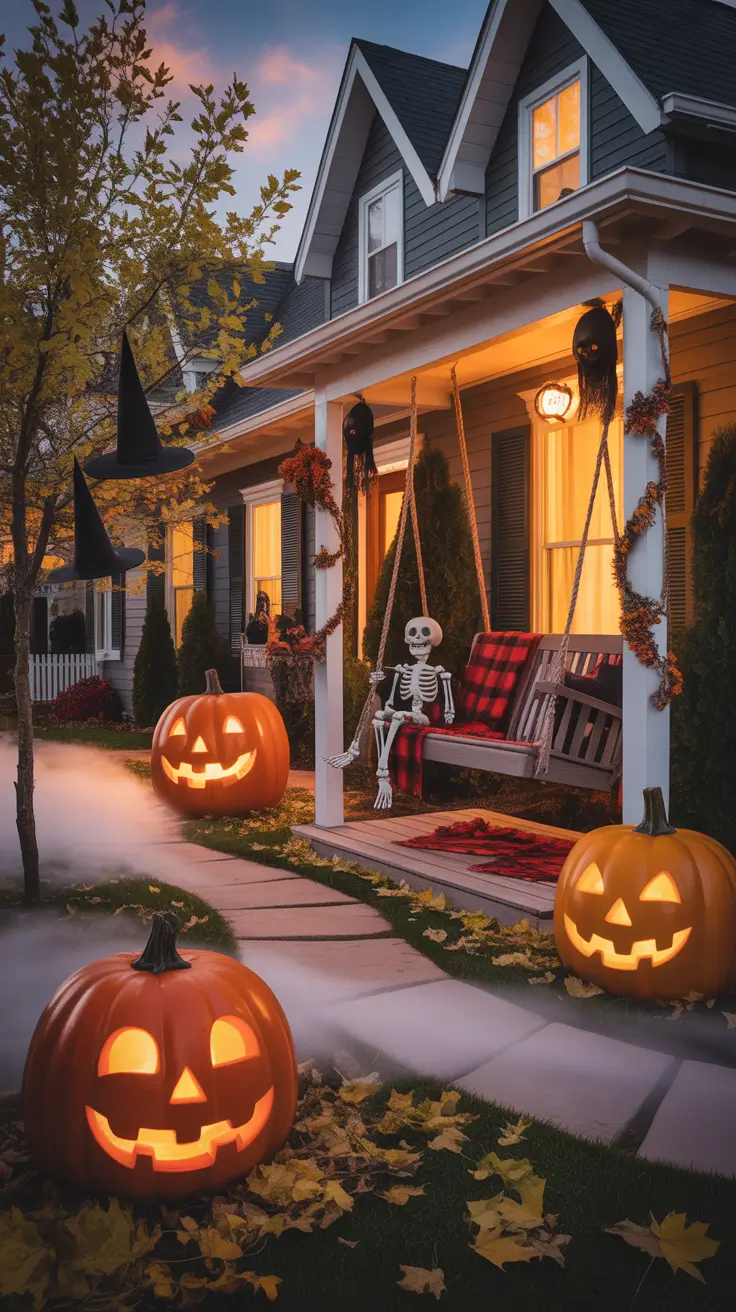 halloween home decor ideas 2025 Fall and Fun: A Halloween Porch Full of Personality