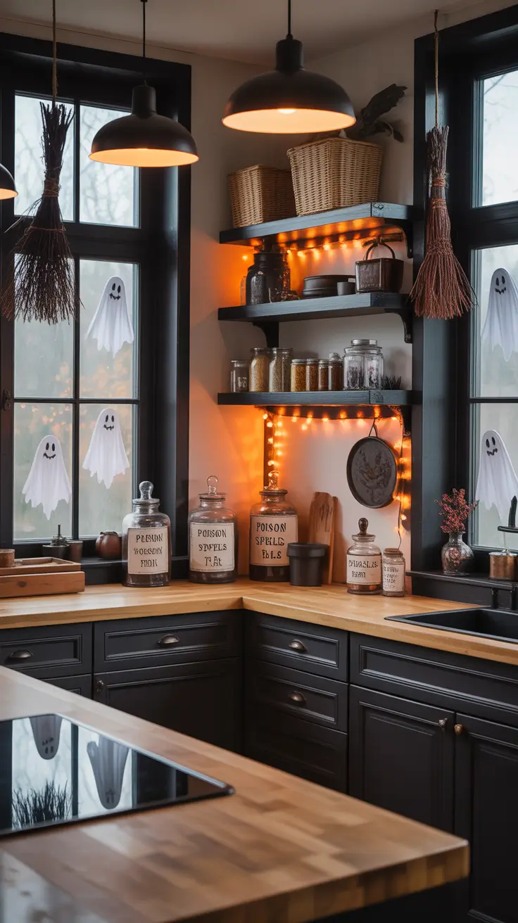 halloween home decor ideas 2025 Witch’s Kitchen: Spells, Spirits & Style