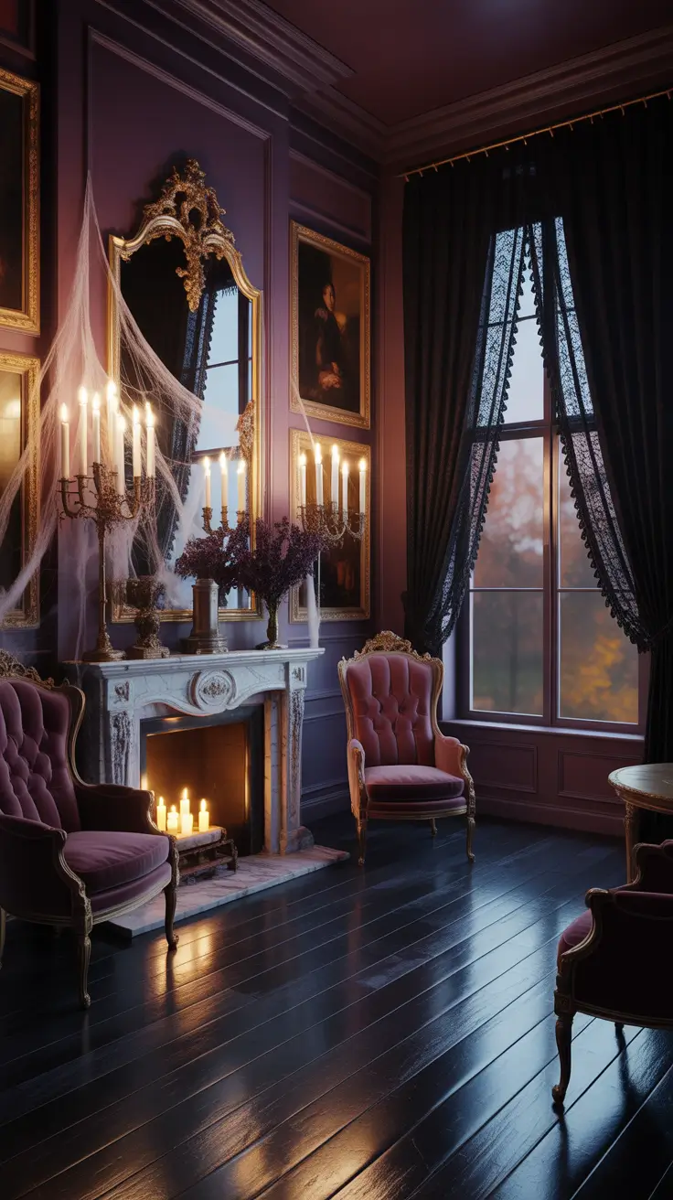 halloween home decor ideas 2025 Elegant Halloween Decor That Feels Like a Haunted Mansion